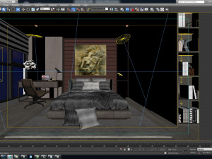 p apartment interior a2 bedroom 2 3D Model