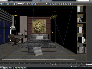 p apartment interior a2 bedroom 2 3D Model
