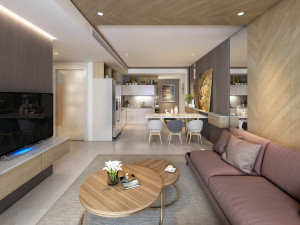 p apartment interior a2 livingroom 3D-Modell