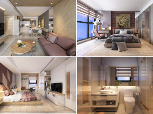 p apartment interior full rooms a2 3D-Modell