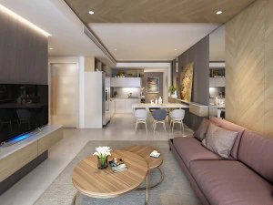 p apartment interior full rooms a2 3D Model