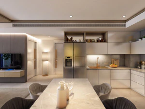 p apartment interior full rooms a2 3D Model