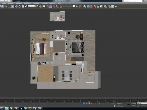 p apartment interior full rooms a2 3D Model