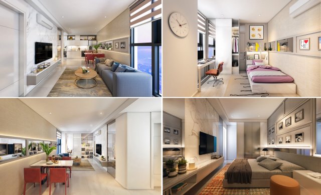 p apartment interior full rooms b1 Model 3D .c4d .max .obj .3ds .fbx .stl .blend 