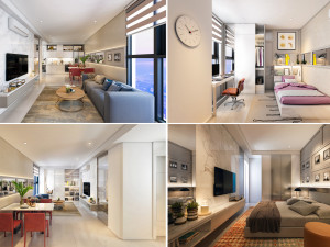 p apartment interior full rooms b1 3D-Modell