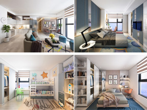 p interior apartment full rooms a1 3D-Modell