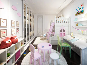 th bedroom for girl 3D Model