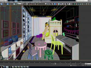 th bedroom for girl 3D Model