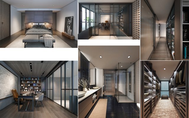 vct master bedroom 3Dモデル .c4d .max .obj .3ds .fbx .stl .blend 