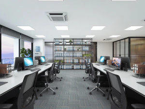 espa&ccedil;o de trabalho do escrit&oacute;rio vtc Modelo 3D