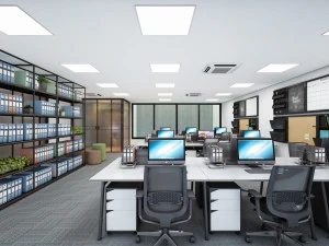 espa&ccedil;o de trabalho do escrit&oacute;rio vtc Modelo 3D