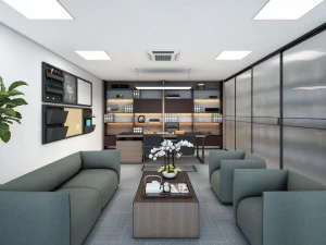 espa&ccedil;o de trabalho do escrit&oacute;rio vtc Modelo 3D