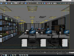 espa&ccedil;o de trabalho do escrit&oacute;rio vtc Modelo 3D