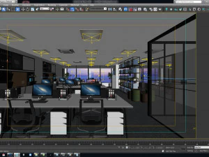 espa&ccedil;o de trabalho do escrit&oacute;rio vtc Modelo 3D