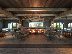 aq rustic restaurant Modello 3D