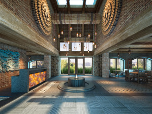 aq rustic restaurant Modello 3D