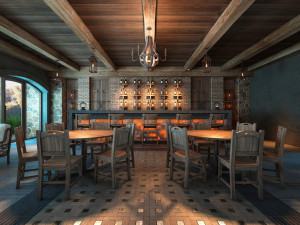 aq rustic restaurant Modello 3D
