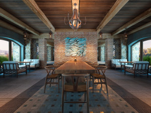 aq rustic restaurant Modello 3D