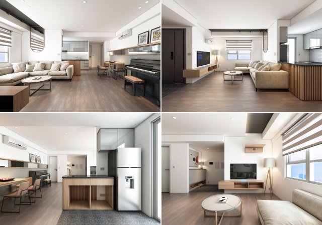 m apartment interior Model 3D .c4d .max .obj .3ds .fbx .stl .blend 