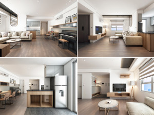 m apartment interior 3D-Modell