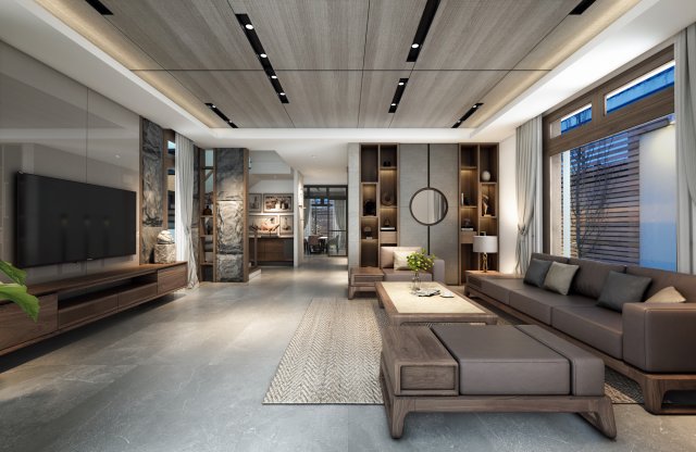 aquy livingroom interior 3D Model .c4d .max .obj .3ds .fbx .stl .blend 
