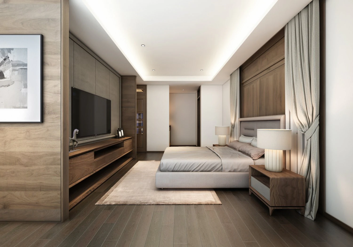 aquy master bedroom 3D Model .c4d .max .obj .3ds .fbx .stl .blend 