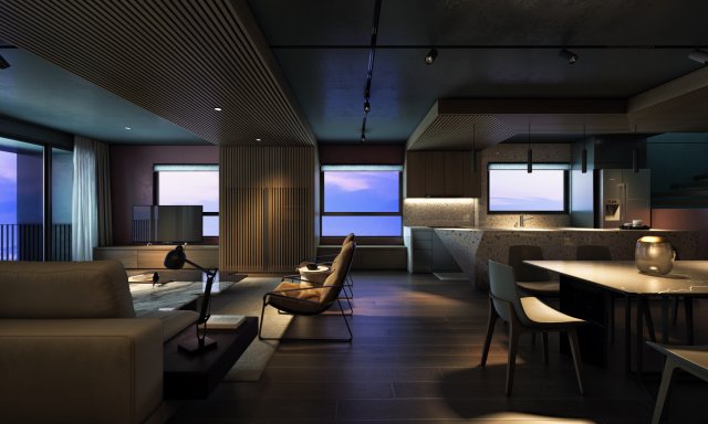 2 aqu livingroom interior 3D 모델 .c4d .max .obj .3ds .fbx .stl .blend 