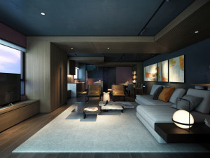 2 aqu livingroom interior 3D 모델