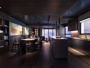 2 aqu livingroom interior 3D 모델