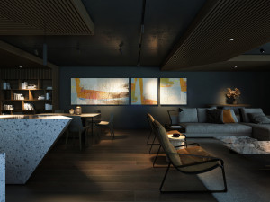 2 aqu livingroom interior 3D 모델