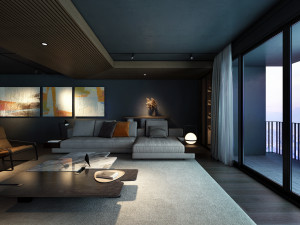 2 aqu livingroom interior 3D 모델