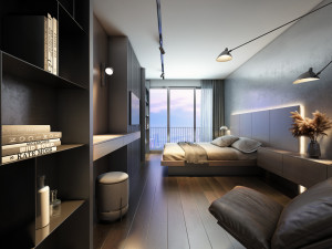 aquang 2 bedrooms 3D मॉडल