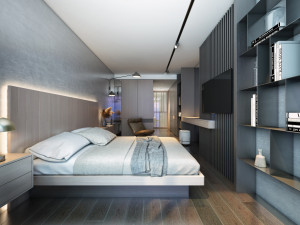 aquang 2 bedrooms 3D मॉडल