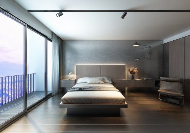 aquang 2 bedrooms 3D मॉडल .c4d .max .obj .3ds .fbx .stl .blend