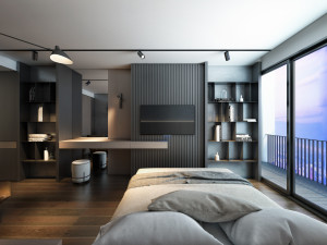 aquang 2 bedrooms 3D मॉडल