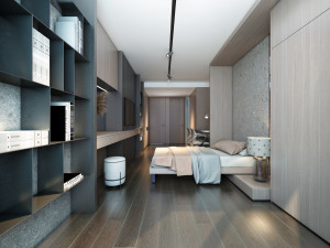 aquang 2 bedrooms 3D मॉडल