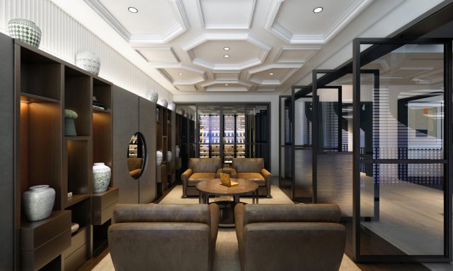 livingroom interior design vtc Model 3D .c4d .max .obj .3ds .fbx .stl .blend 