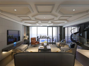 livingroom interior design vtc 3D Model