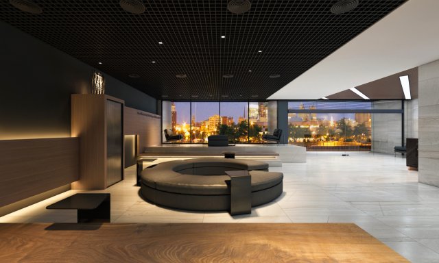 office reception design vtc 3D Model .c4d .max .obj .3ds .fbx .stl .blend 