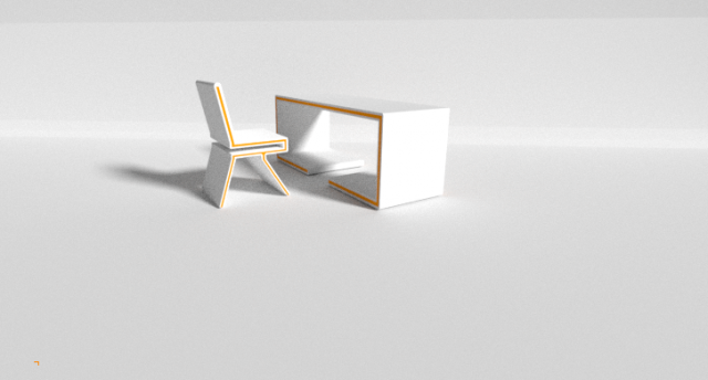 minimalism table and chair 3D मॉडल .c4d .max .obj .3ds .fbx .stl .blend