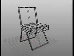 minimalism table and chair 3D मॉडल