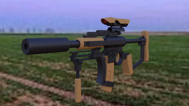 rifle ventor Model 3D .c4d .max .obj .3ds .fbx .stl .blend 