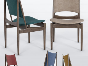 egyptian chair by finn juhl 3D 모델