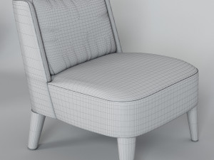 small armchairs cecile and isabelle by meridiani 3D-Modell
