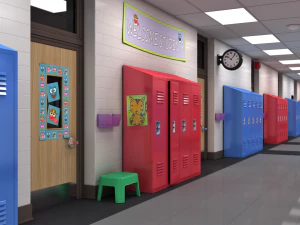 school hallway max 3D Model
