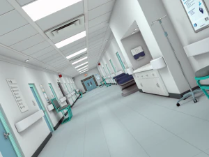 corredor do hospital 3 máx. Modelo 3D