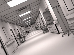 hospital hallway 3 max 3D Model