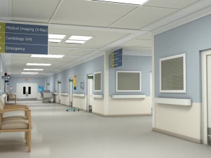 pasillo hospitalario modular Modelo 3D