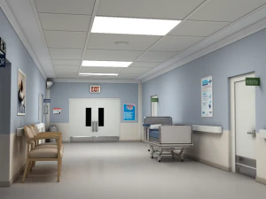pasillo hospitalario modular Modelo 3D