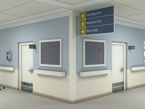 pasillo hospitalario modular Modelo 3D